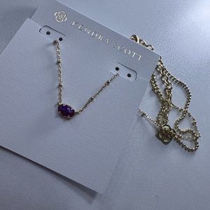 Kendra Scott emilie plum opal necklace